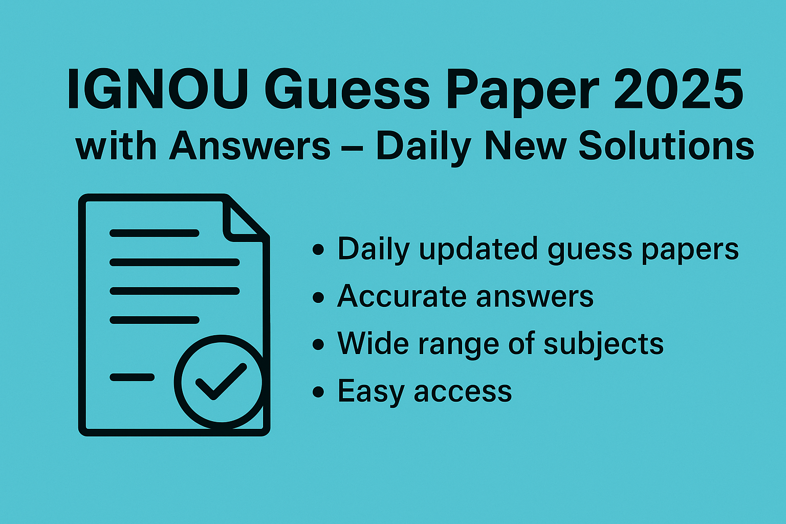 IGNOU Guess Paper 2025 with Answers